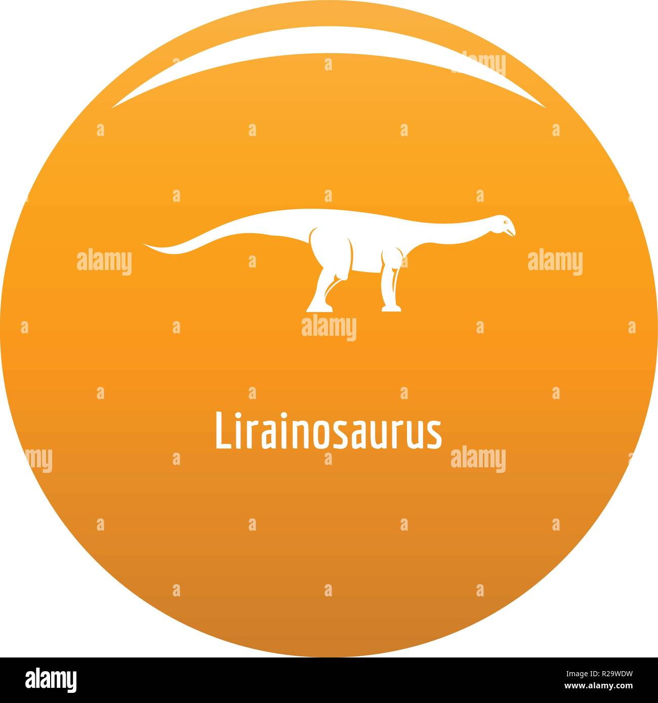 Lirainosaurus Symbol. Einfache Abbildung: lirainosaurus Vektor Icon für das Design orange Stock Vektor