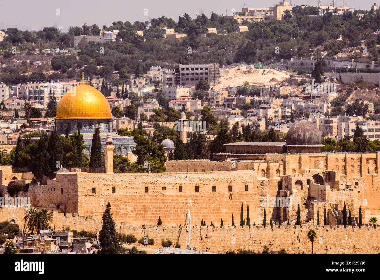Israel Ostjerusalem die goldenen Kuppel heiligen Gebäude Islam muslimische Religion Sehenswürdigkeit Naher Osten Stockfoto