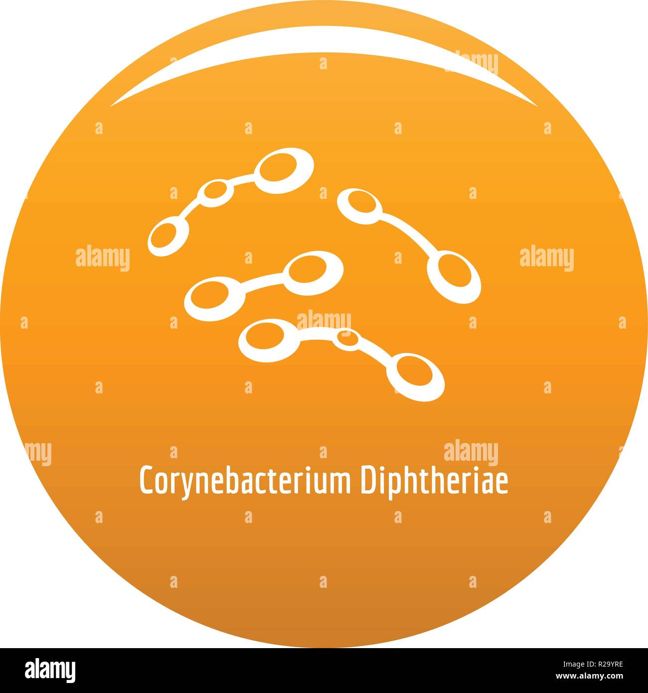 Corynebacterium diphtheriae- Symbol. Einfache Abbildung von Corynebacterium diphtheriae- vektor Icon für das Design orange Stock Vektor