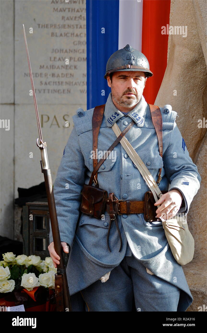1918 Waffenstillstand Gedenkveranstaltungen, Lyon, Frankreich Stockfoto