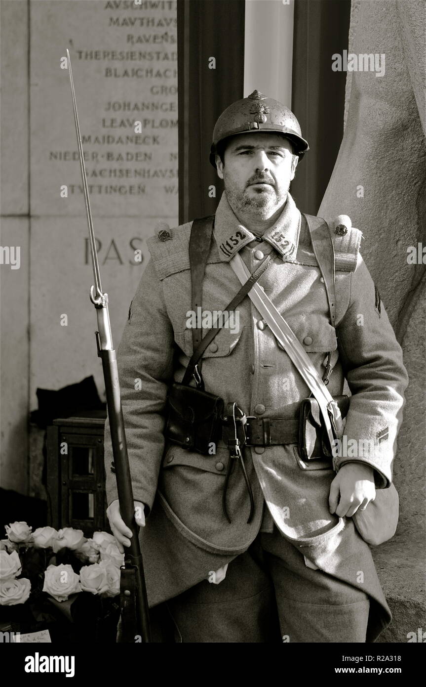 1918 Waffenstillstand Gedenkveranstaltungen, Lyon, Frankreich Stockfoto