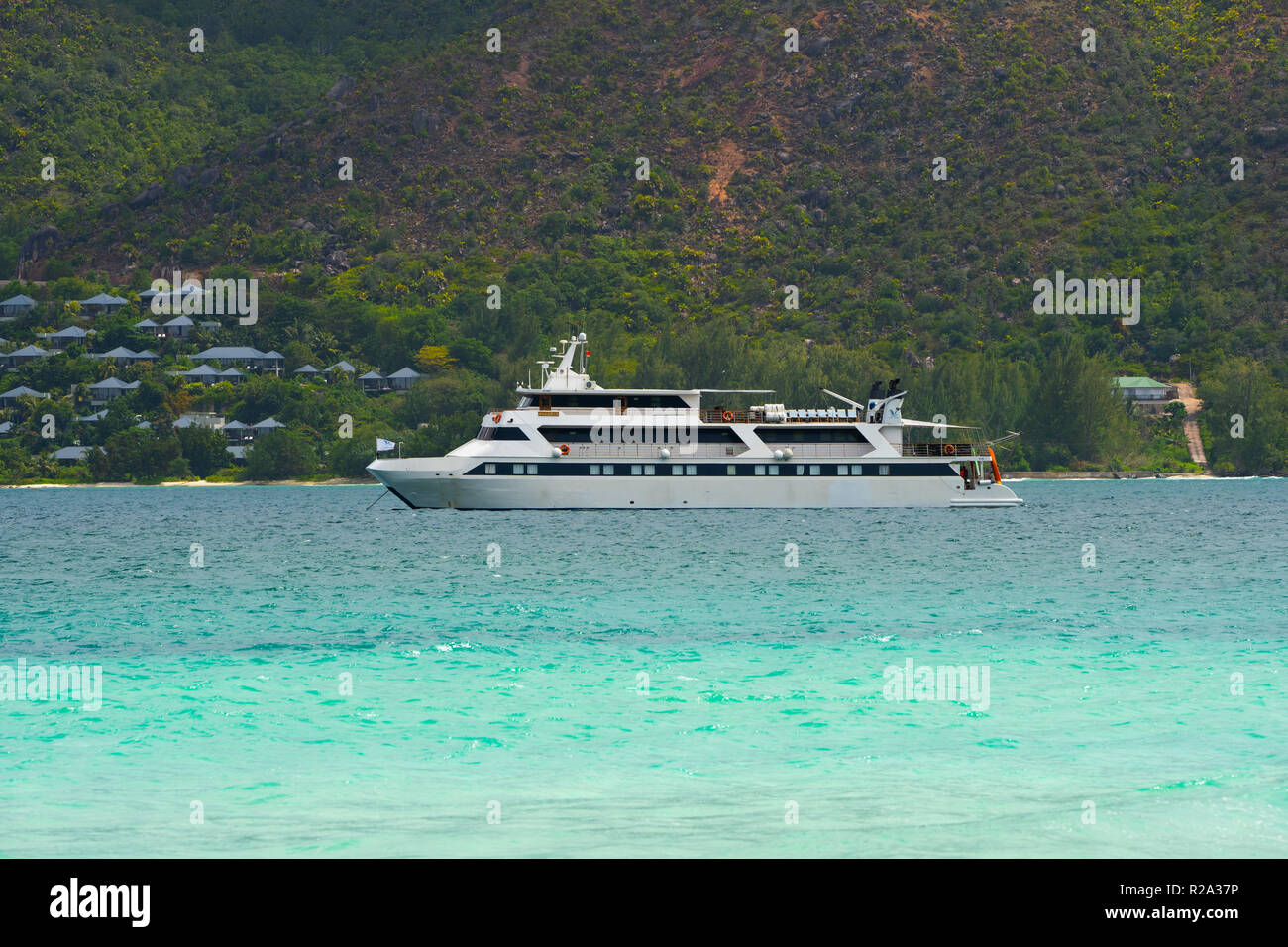 Seychellen ein Kreuzfahrtschiff Stockfoto