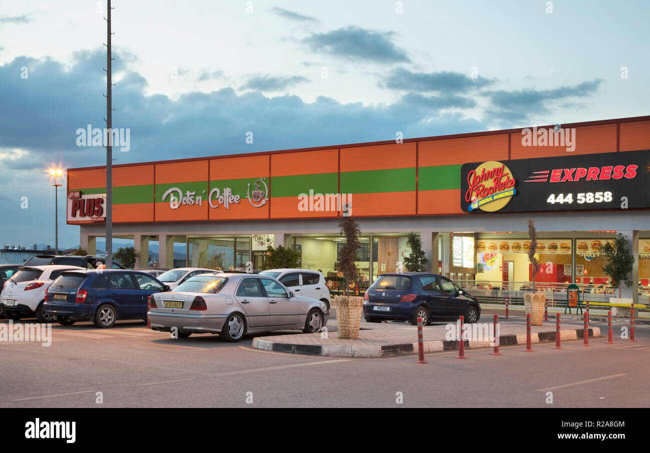 Erulku Supermarkt in Famagusta. Zypern Stockfoto