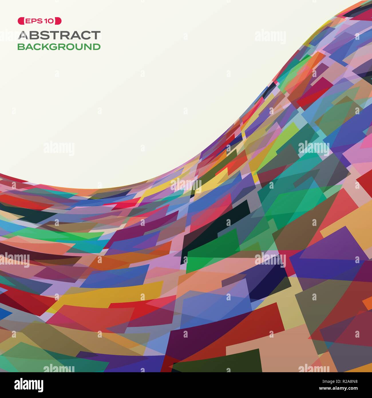 Zusammenfassung von bunten Square geometrische Muster Brief Hintergrund, Illustration Vector EPS 10. Stock Vektor