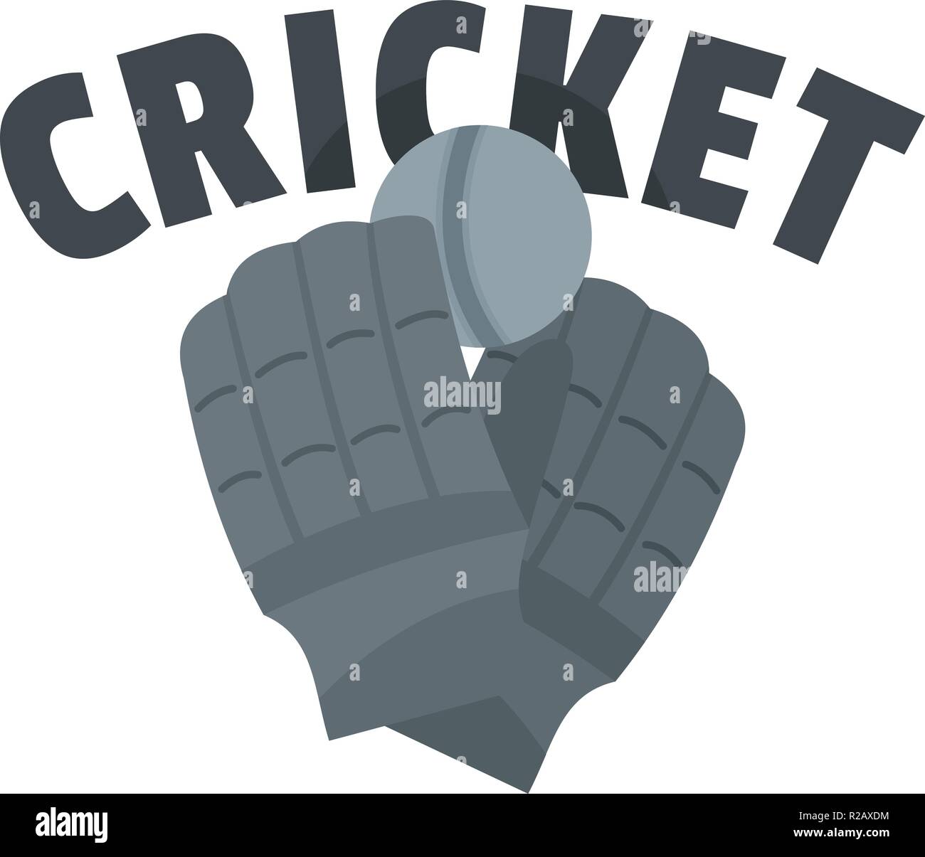 Cricket Handschuhe Logo. Flache Darstellung von Cricket Handschuhe vektor Logo für Web Design auf weißem Hintergrund Stock Vektor