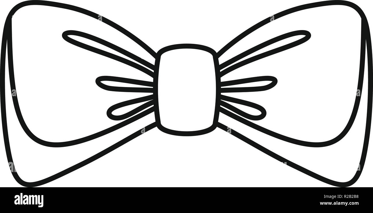 Alte Bow Tie-Symbol. Übersicht alte Bow Tie vektor Symbol für Web Design auf weißem Hintergrund Stock Vektor
