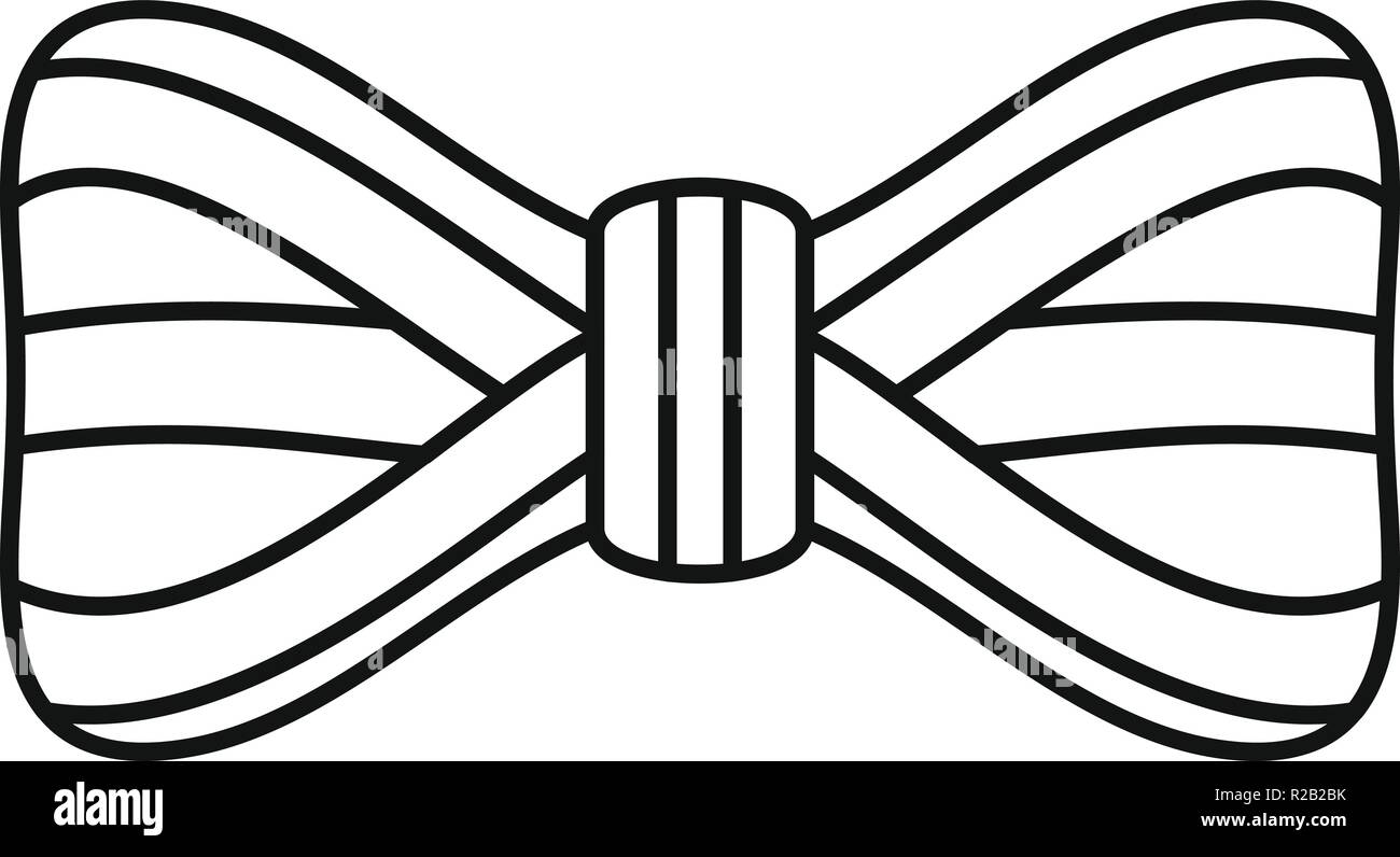 Retro Bow Tie-Symbol. Umrisse retro Bow Tie vektor Symbol für Web Design auf weißem Hintergrund Stock Vektor