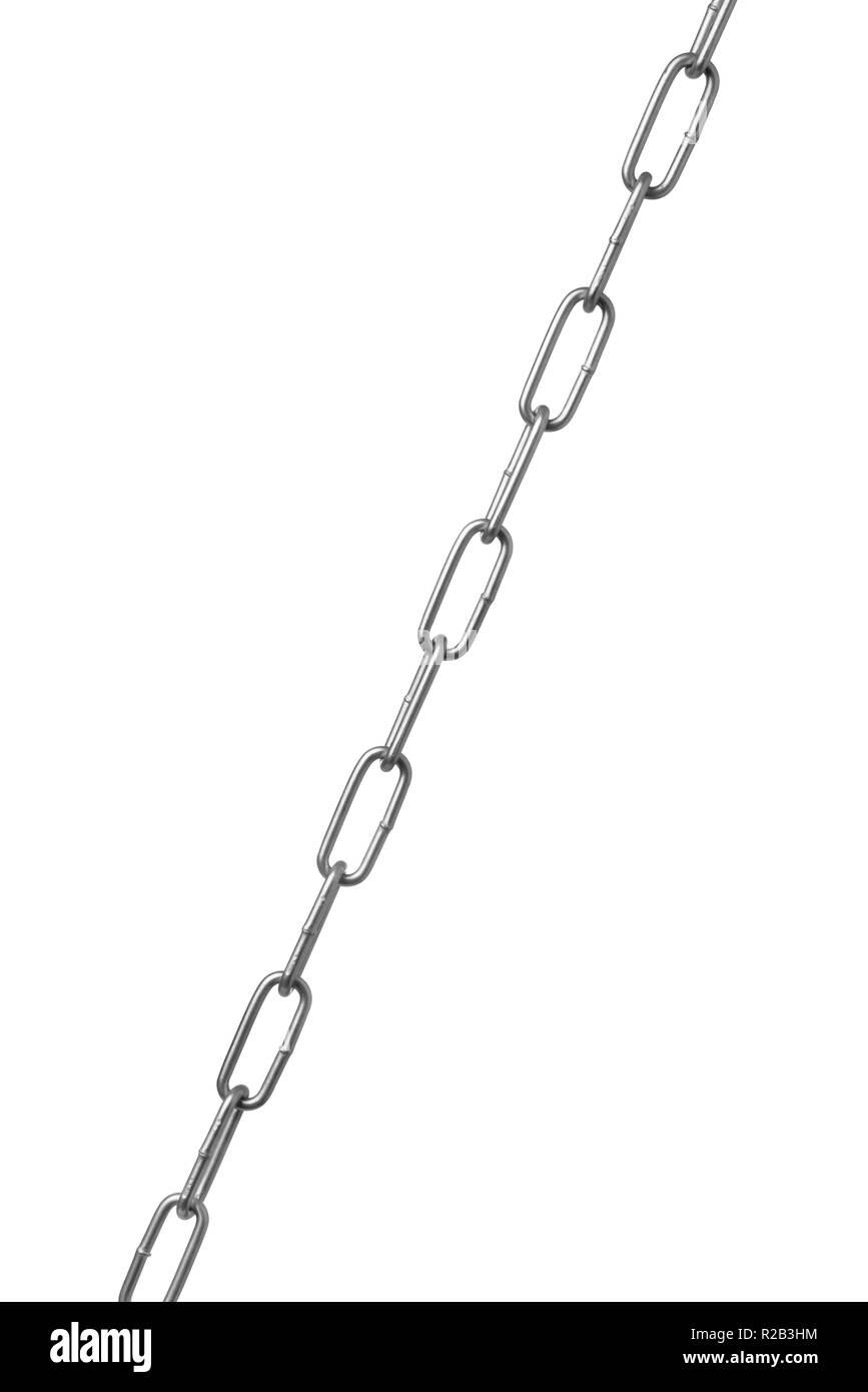 Stahl Kette auf Weiß isoliert Stockfoto