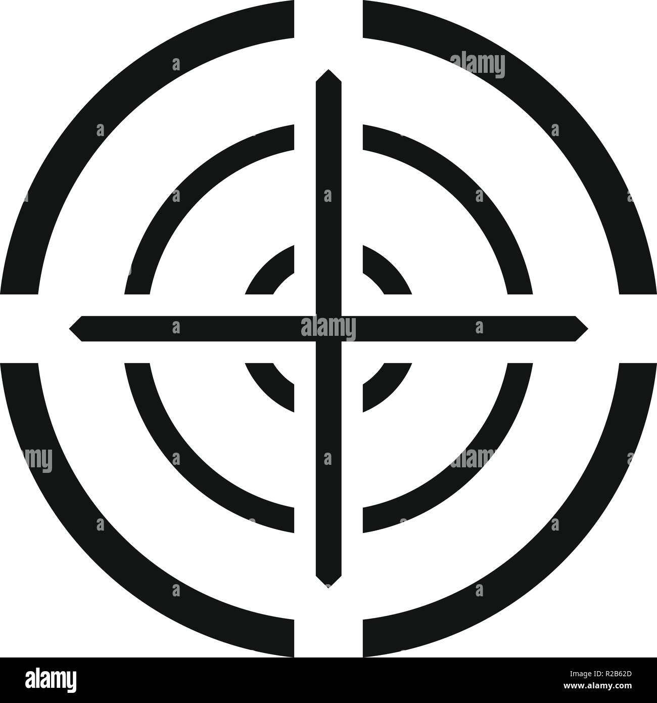 Svd Gewehr aim-Symbol. Einfache Abbildung von Svd Gewehr Ziel vektor Symbol für Web Design auf weißem Hintergrund Stock Vektor