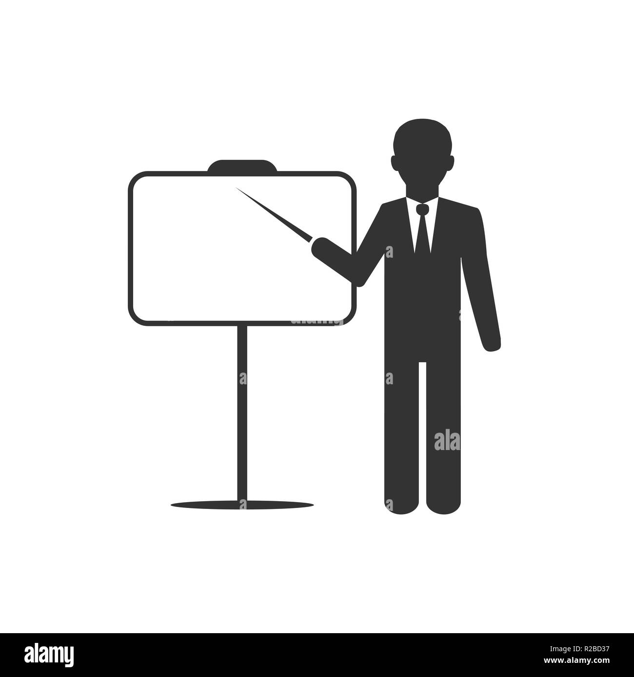 Busines Flip Chart Symbol. Vector Illustration, flach Stock Vektor