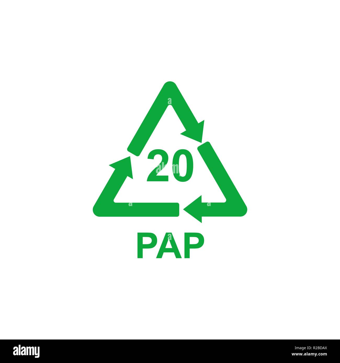 Recycling logo pap 20 Fotos und Bildmaterial in hoher Auflösung Alamy