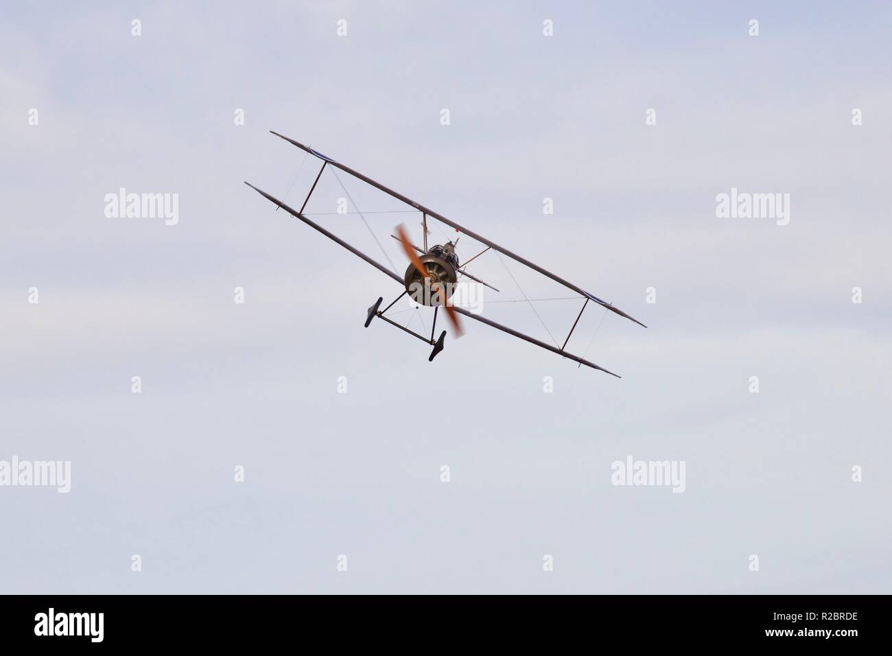 Weltkrieg Nachbildung eines 1918 Sopwith Camel biplane Fighter Aircraft eingeführt an der Westfront im Jahr 1917 Stockfoto