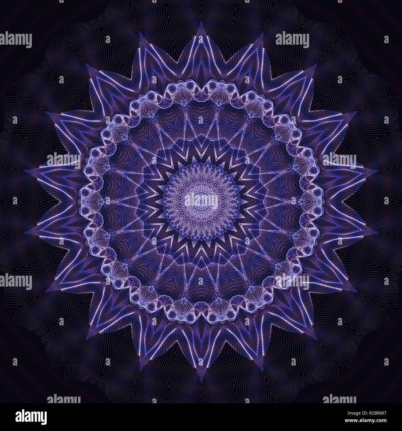 Lavendel Mandala Hintergrund Stockfoto