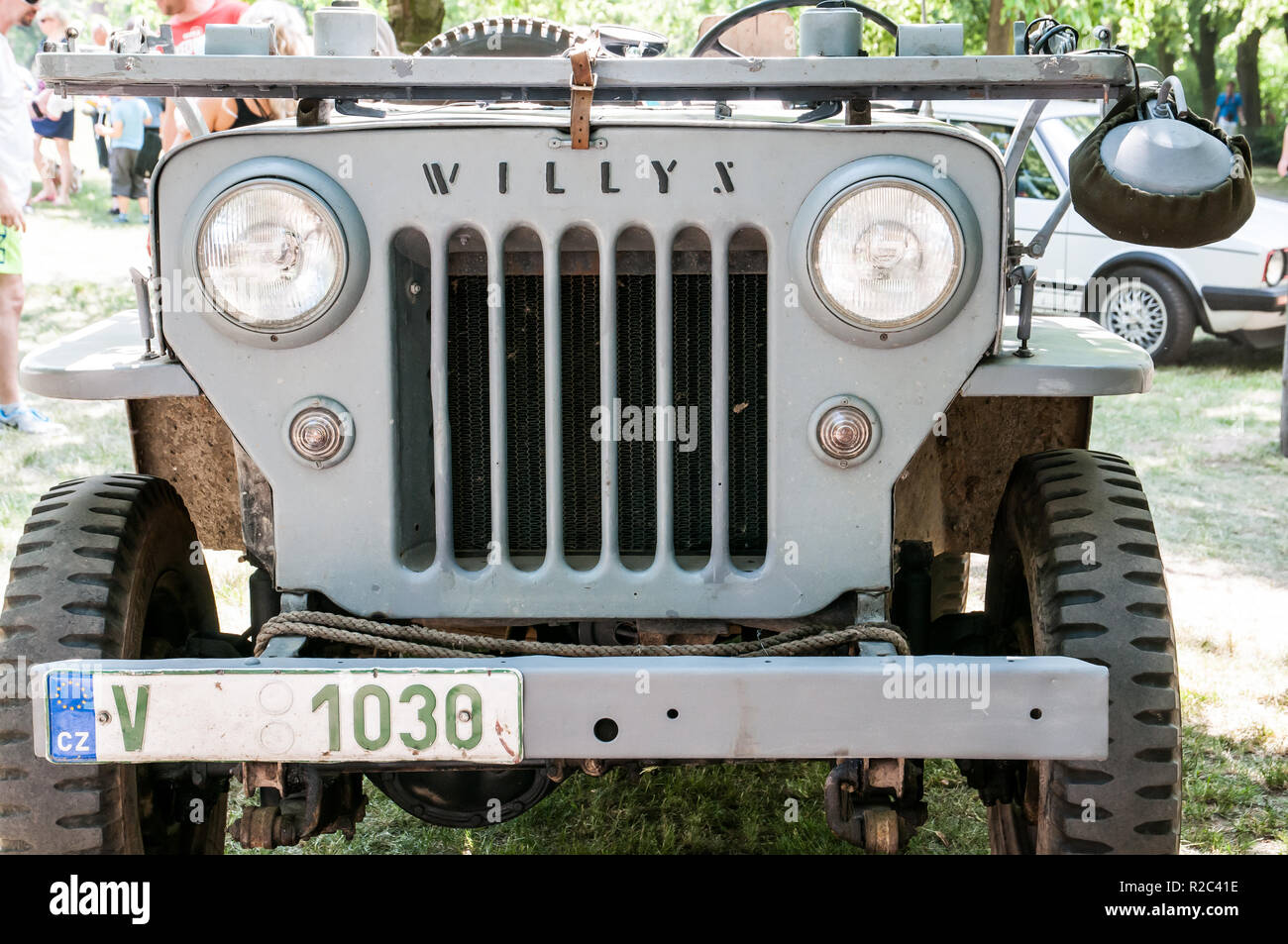 Jeep Willys MB war ein US-amerikanischer für leichte Nutzfahrzeuge, die im Zweiten Weltkrieg geboren wurde Stockfoto