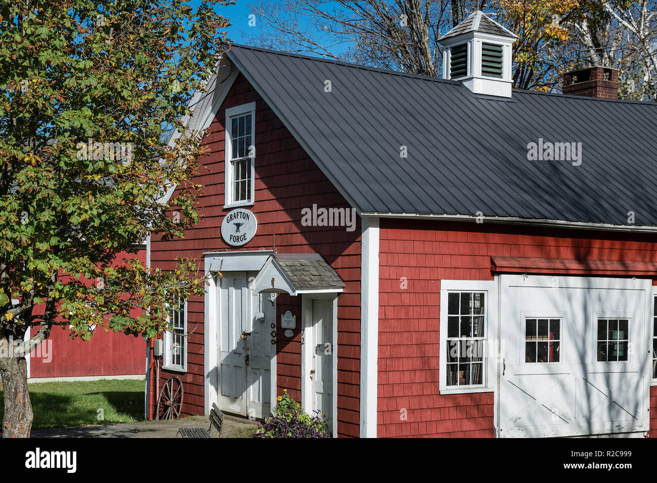 Die historische Grafton Forge, Vermont, USA. Stockfoto