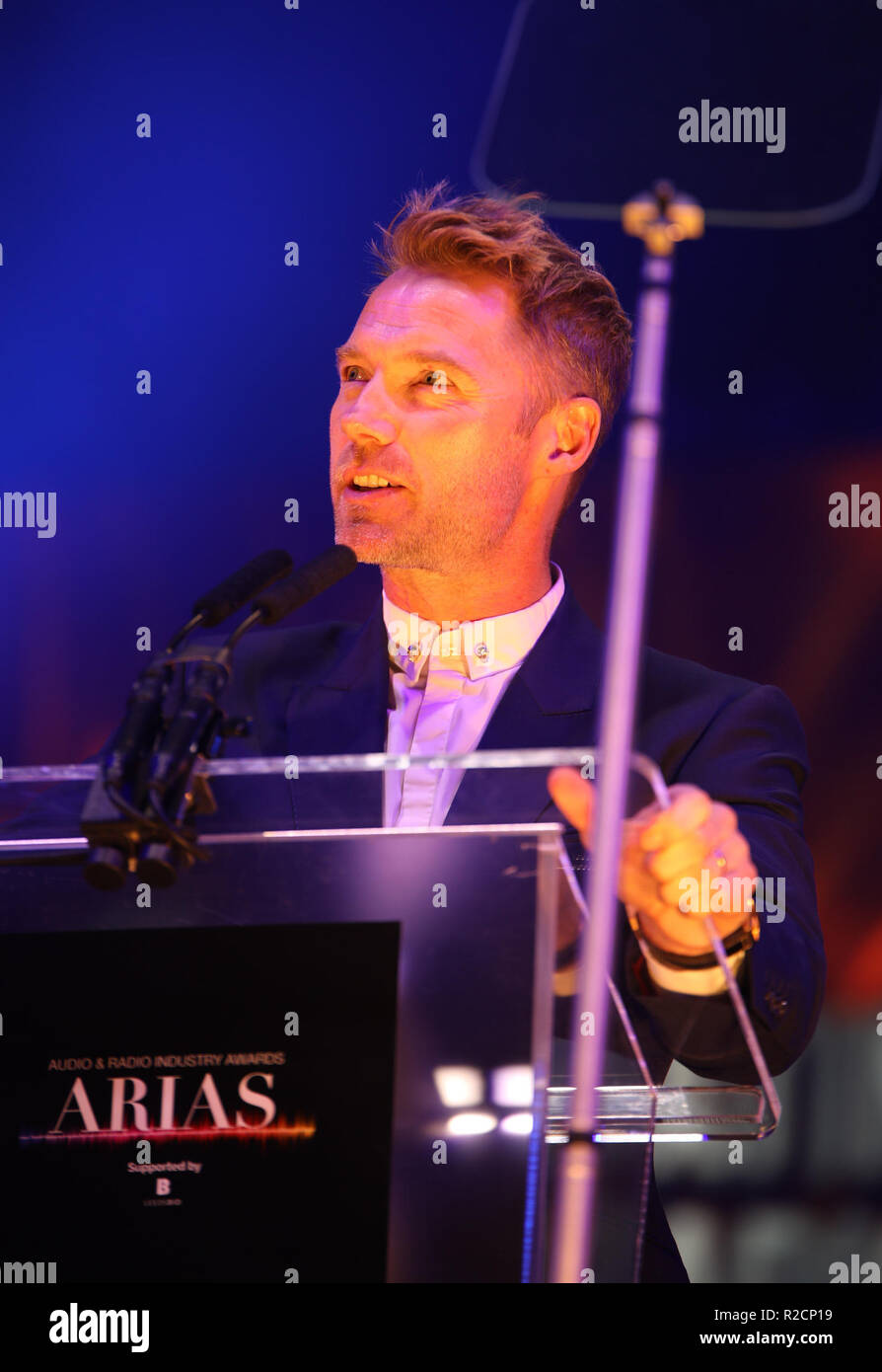 Die Arien Audio & Radio Industry Awards 2018 den ersten direkten Arena an der Leeds University mit Beckett statt: Ronan Keating, Wo: Leeds, Großbritannien Wann: 18 Okt 2018 Credit: WENN.com Stockfoto