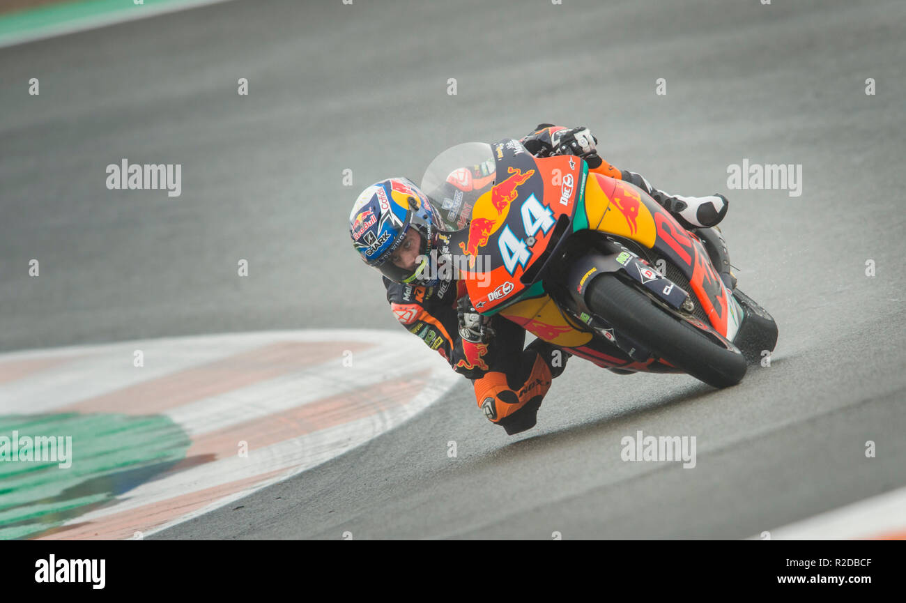 Manilva, Malaga, Spanien. 18 Nov, 2018. GP Comunitat Valenciana Moto GP. Miguel Oliveira von KTM-Team in der Moto2-Rennen gewinnen. Credit: rosdemora/Alamy leben Nachrichten Stockfoto