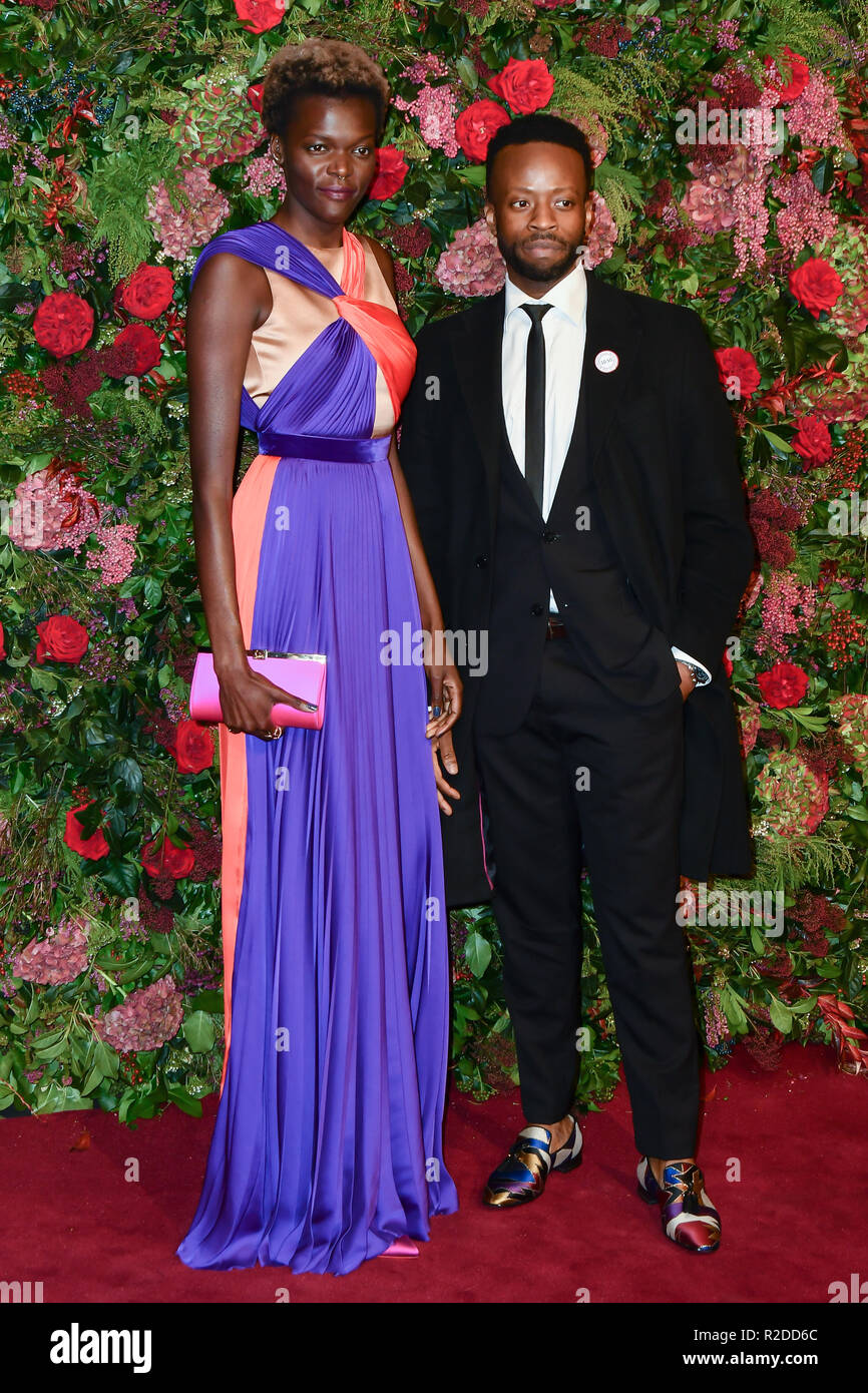 London, Großbritannien. 18. November 2018. Sheila Atim besucht die 64th Evening Standard Theater Award Theatre Royal, am 18. November 2018, London, UK. Bild Capital/Alamy leben Nachrichten Stockfoto