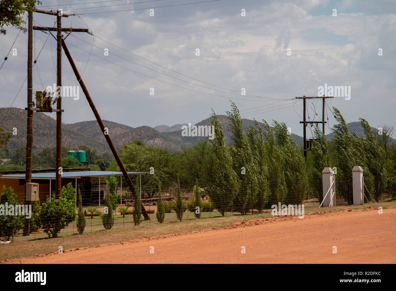 Vredefort, Südafrika, 19. November 2018. Venterskroon, im Freistaat. Das Zentrum der Vredefort Dome, dem größten verifiziert Einschlagskrater auf der Erde ist die Heimat der alten gold-rush Städte Vredefort und Venterskroon. Credit: Eva-Lotta Jansson/Alamy leben Nachrichten Stockfoto