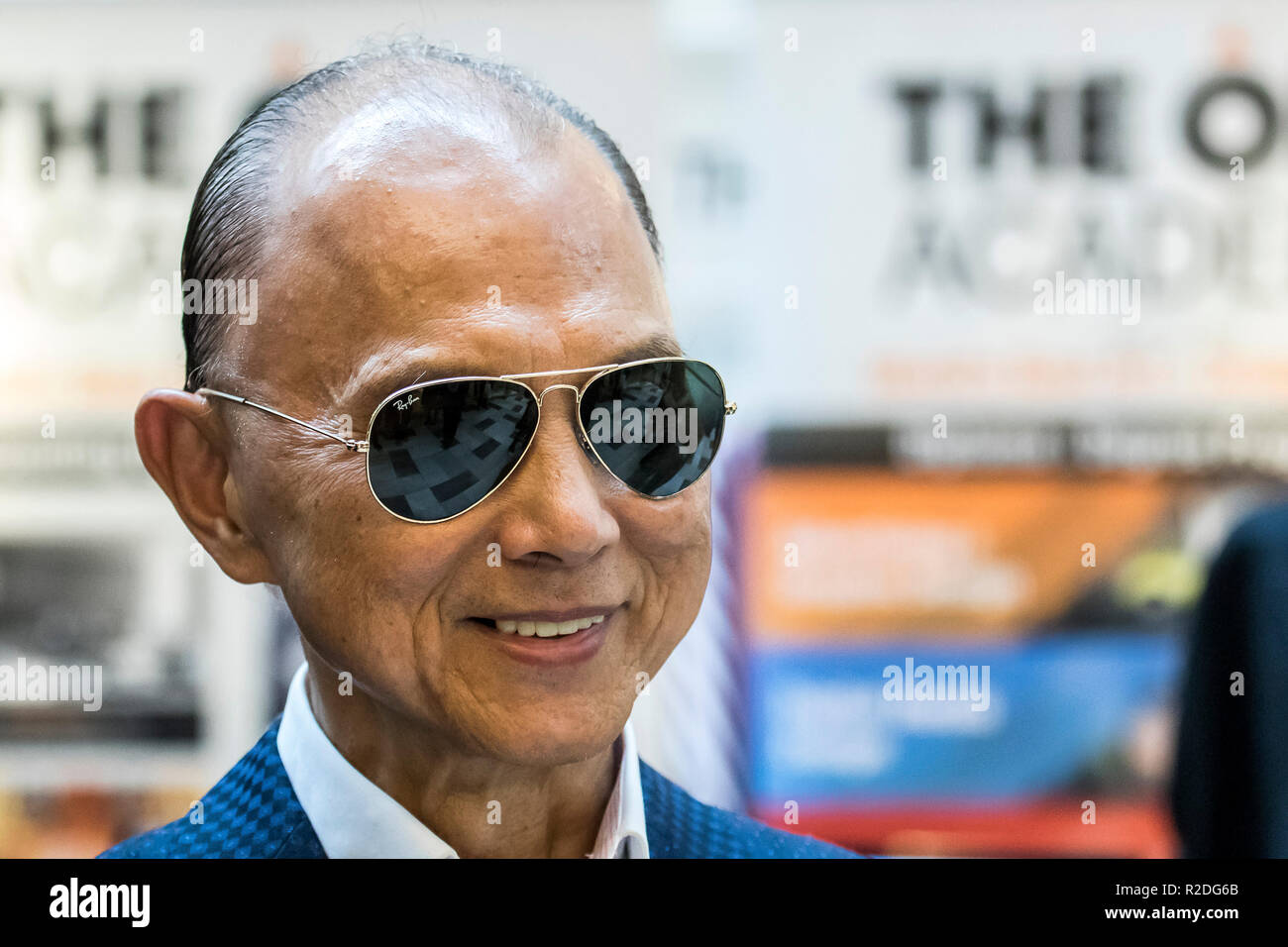 Kuala Lumpur, Malaysia. 19. November 2018. OBE Datuk Jimmy Choo, berühmten schuhdesigner, Kuala Lumpur, Malaysia Fashion Week 2018. © Danny Chan/Alamy Leben Nachrichten. Stockfoto