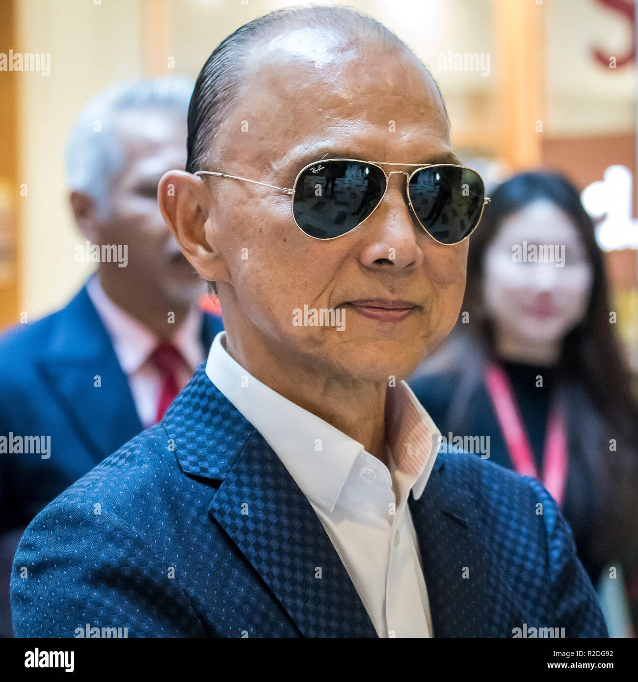 Kuala Lumpur, Malaysia. 19. November 2018. OBE Datuk Jimmy Choo, berühmten schuhdesigner, Kuala Lumpur, Malaysia Fashion Week 2018. © Danny Chan/Alamy Leben Nachrichten. Stockfoto