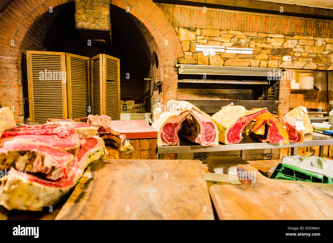 Küche Bodega El Capricho und Rohstoff. Jiménez de Jamuz, Santa Elena de Jamuz, Leon, Castilla y Leon, Spanien, Europa Stockfoto