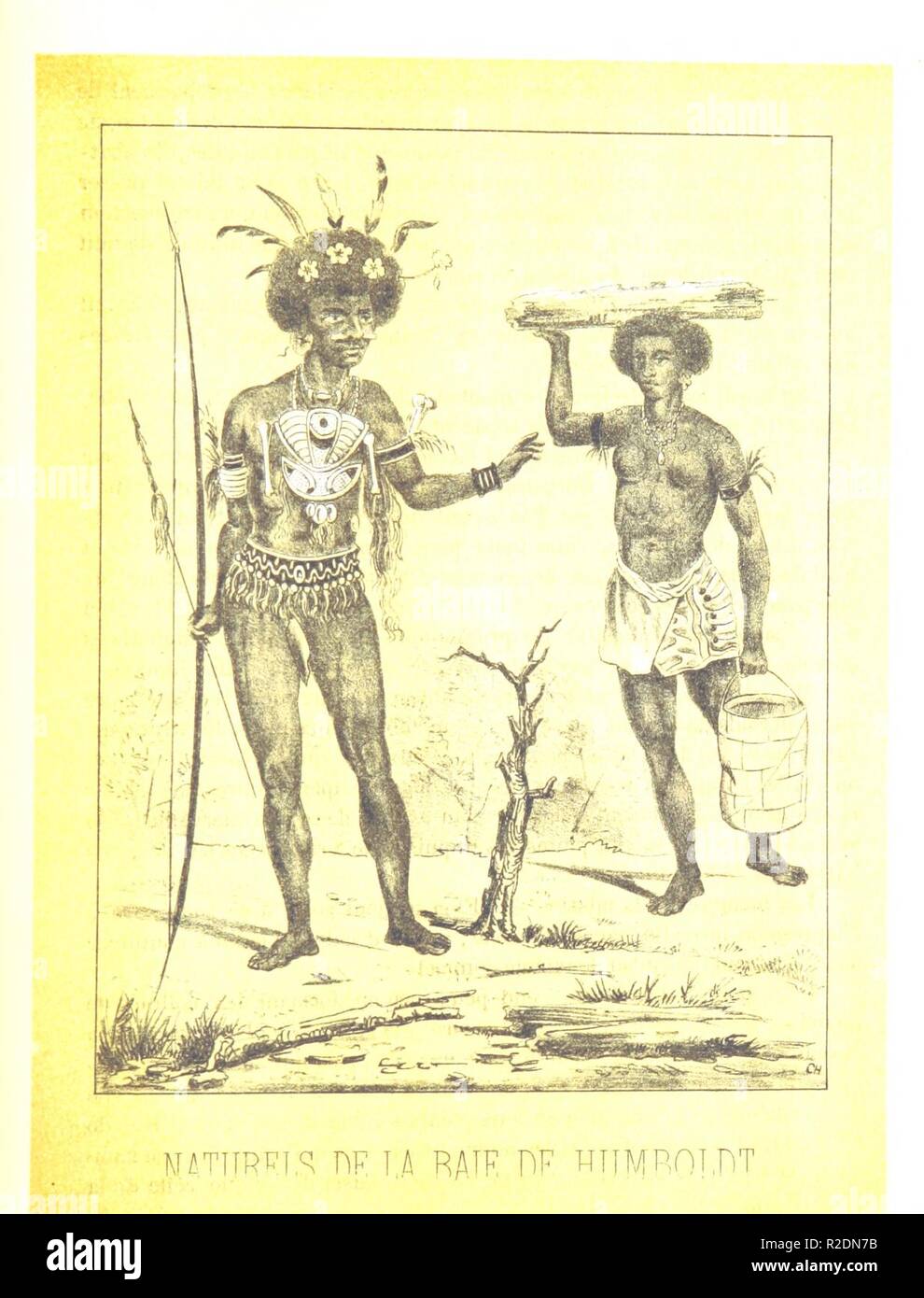 Seite 183 von 'La Papouasie; ou, Nouvelle-Guinée Occidentale. Accompagné de gravures Ouvrage et d'une Carte dressée et gravée par R. Hausermann". Stockfoto