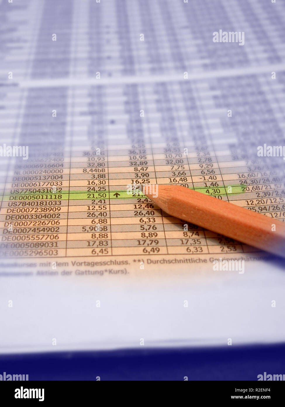 Kurszettel Fotos und Bildmaterial in hoher Auflösung Alamy