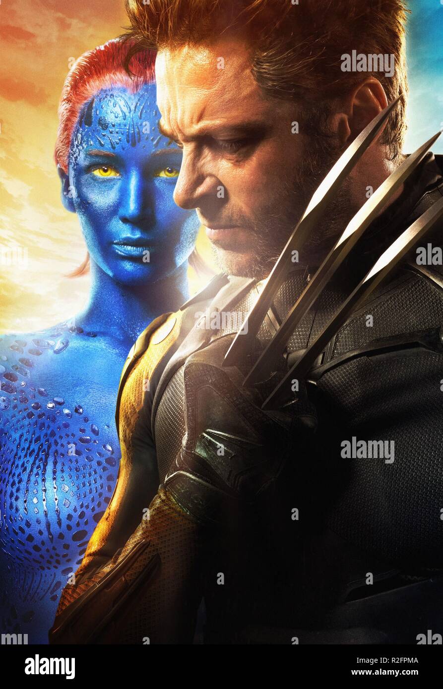 X-Men: Tage des vergangenen Jahres Zukunft: 2014 USA Regie: Bryan Singer Jennifer Lawrence, Hugh Jackman Movie Poster (textlose) Stockfoto