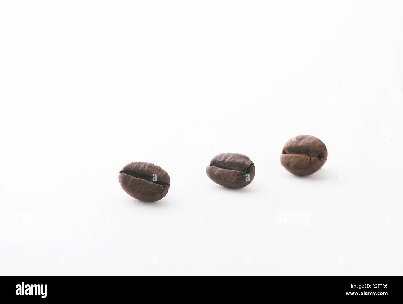 3 Kaffeebohnen Stockfoto
