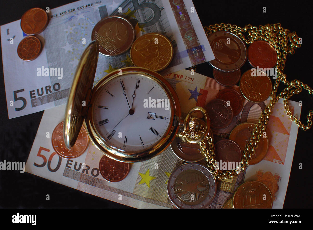 Zeit ist Geld Stockfoto
