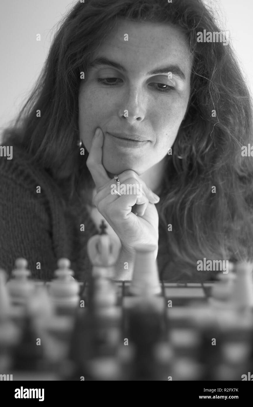 Schachspieler Stockfoto