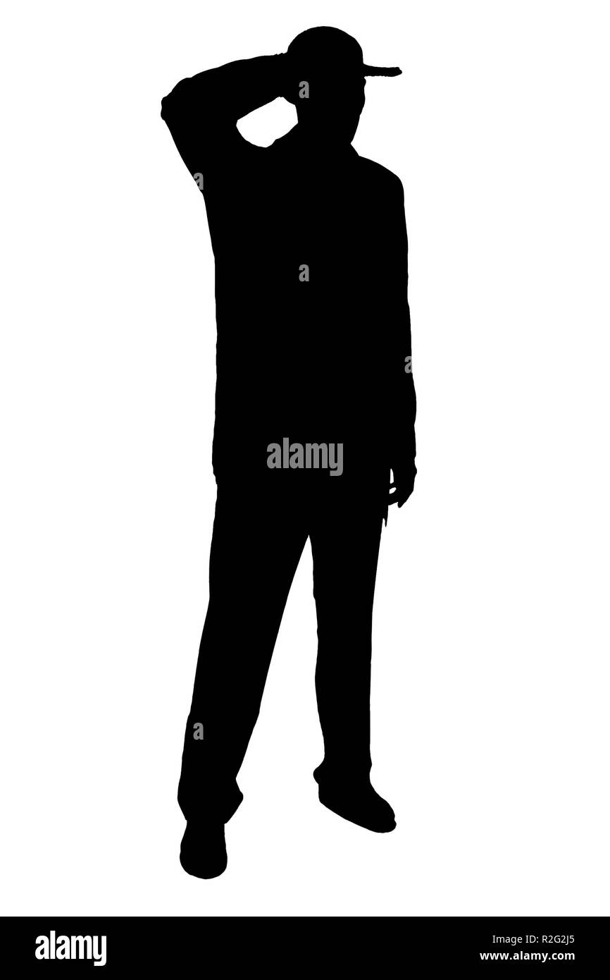 Mann hält, Stockfoto