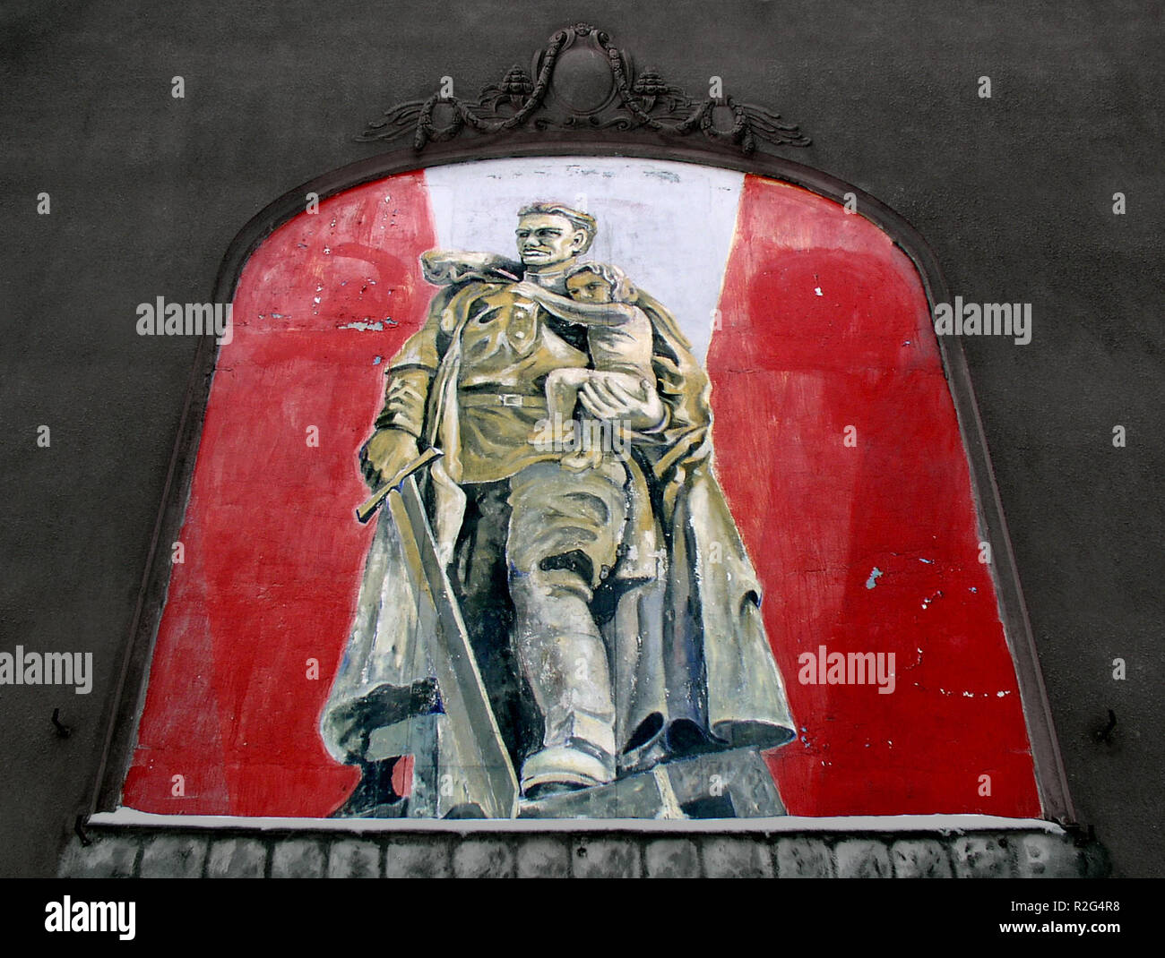 Stalinistische Fresco Stockfoto