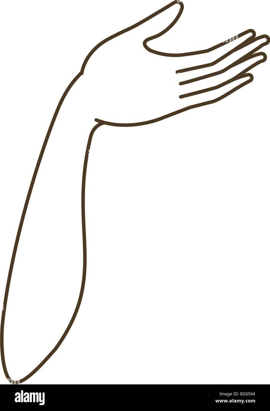 Unterarm mit offener Hand avatar Charakter Stock Vektor