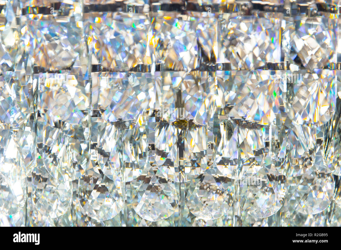 Diamant Kristall Glas spiegeln Textur muster Luxus Hintergrund. Stockfoto