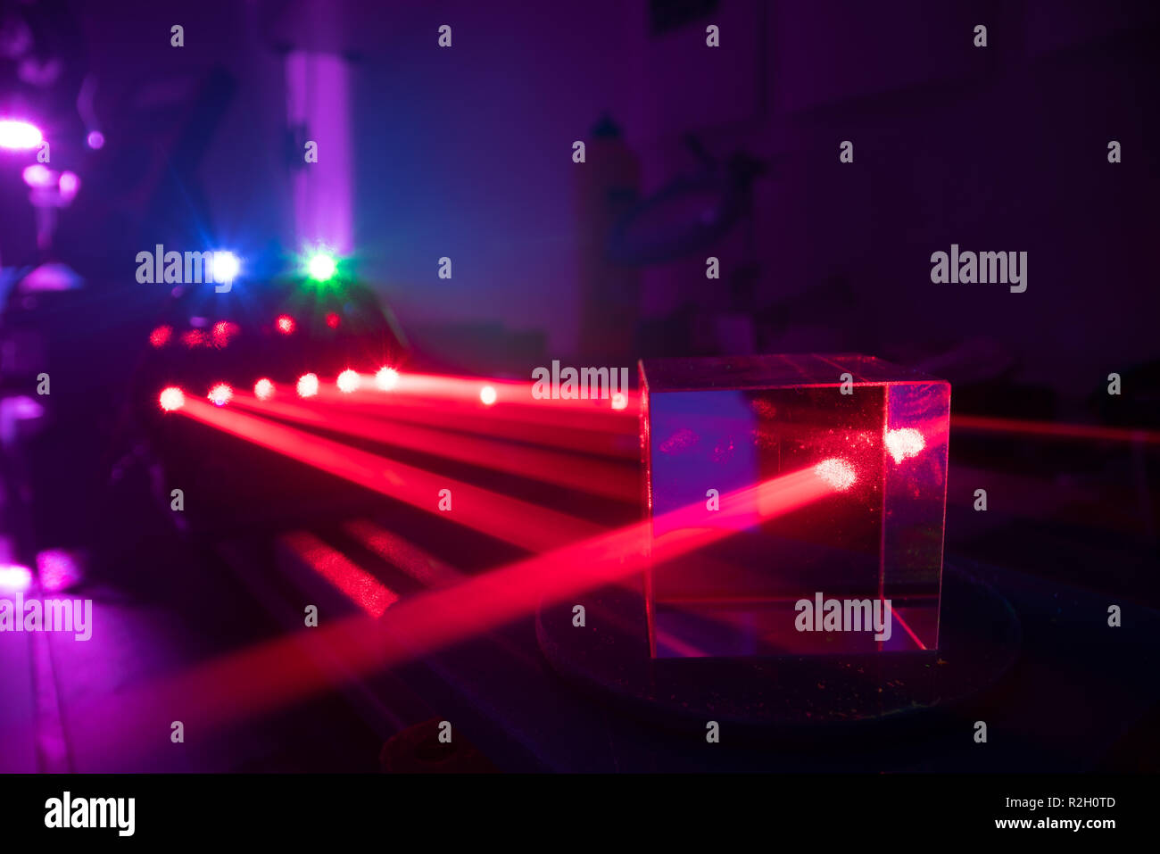 Strahl, Forschung, Experiment, Wissenschaft, Laser, Physik, Labor, Labor, Licht, Universität, Optik, optischen, Energie, Test, Ausrüstung, Studie, Wissenschaft, Stockfoto