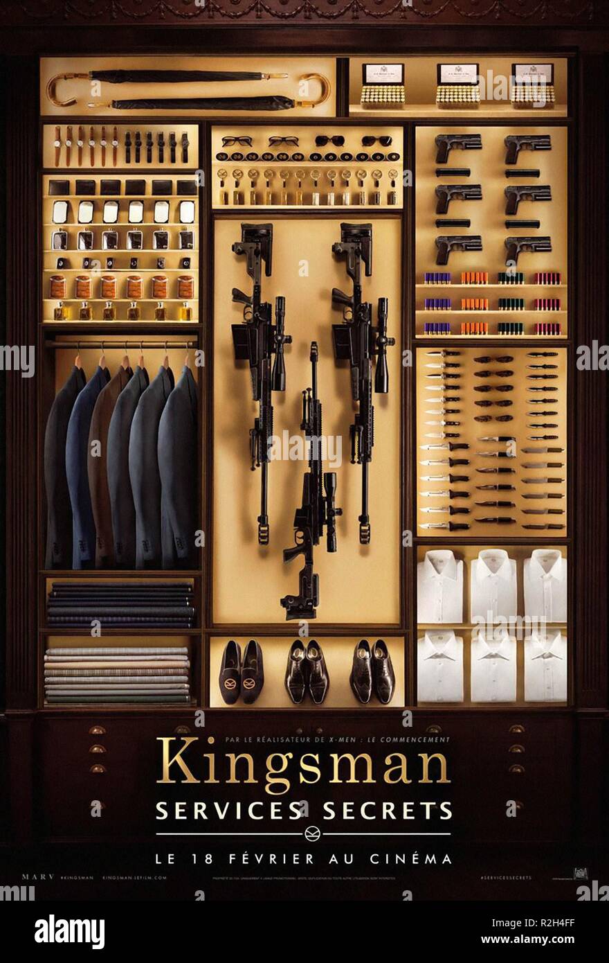 Kingsman: Der Geheimdienst Jahr: 2014 Großbritannien Regie: Matthew Vaughn Filmplakat (Fr) Stockfoto