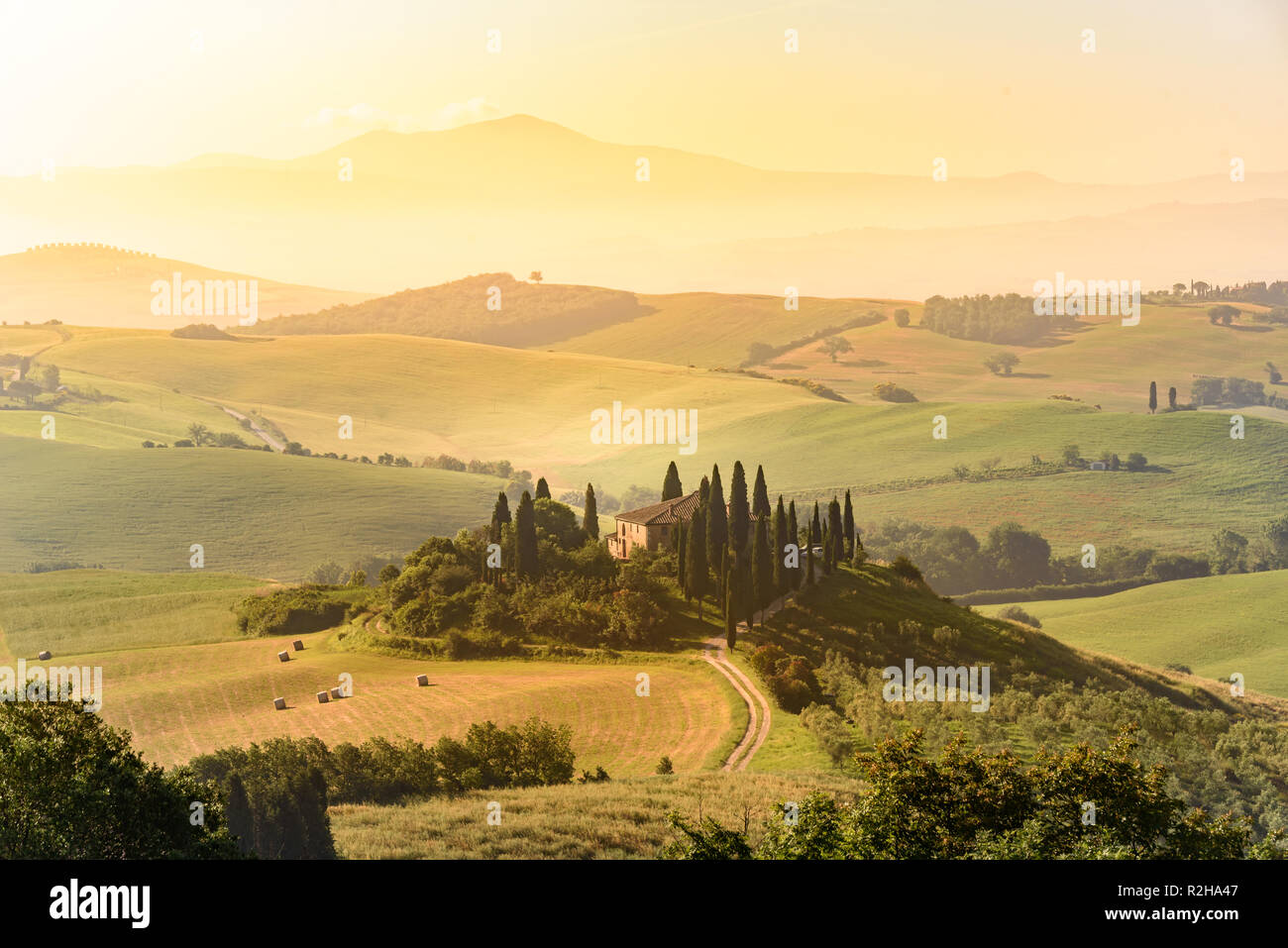 Schöne Landschaft der Toskana in Italien - Reiseziel in Europa Stockfoto
