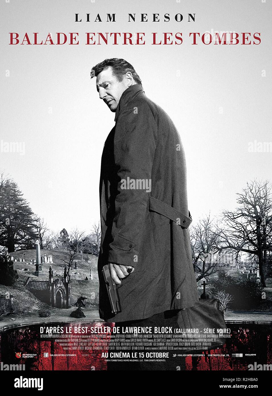 Ein Spaziergang unter den Grabsteinen Jahr: 2014 USA Regie: Scott Frank Liam Neeson Filmplakat (Fr) Stockfoto