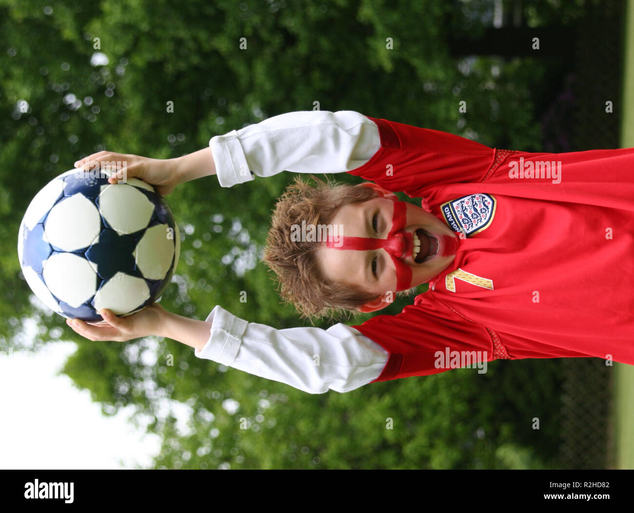 Fußball-Fieber Stockfoto