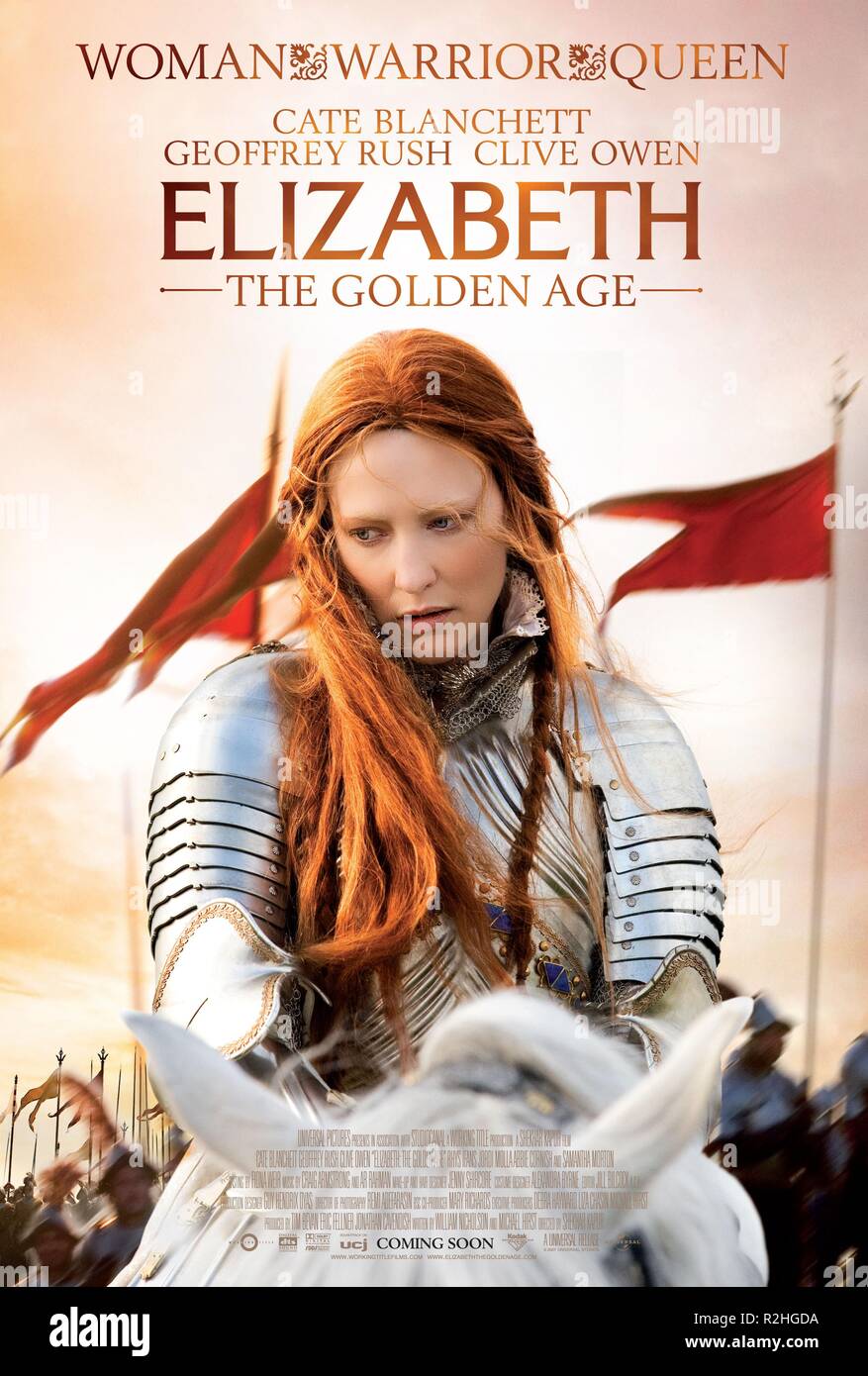 Elizabeth: Das Goldene Zeitalter Jahr: 2007 Großbritannien Regie: Shekhar Kapur Cate Blanchett Filmplakat (USA) Stockfoto