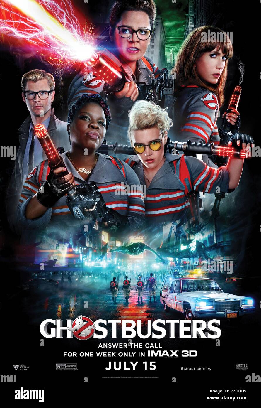Ghostbusters Jahr: 2016 USA/Australien Regie: Paul Feig Melissa McCarthy, Kate Mckinnon, Kristen Wiig, Leslie Jones Film Poster (USA) Stockfoto