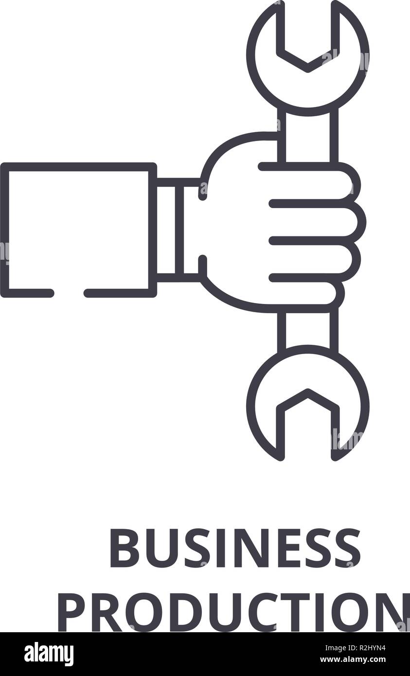 Business Produktionslinie Symbol Konzept Fur Die Geschaftliche Produktion Vector Linear Abbildung Symbol Zeichen Stock Vektorgrafik Alamy