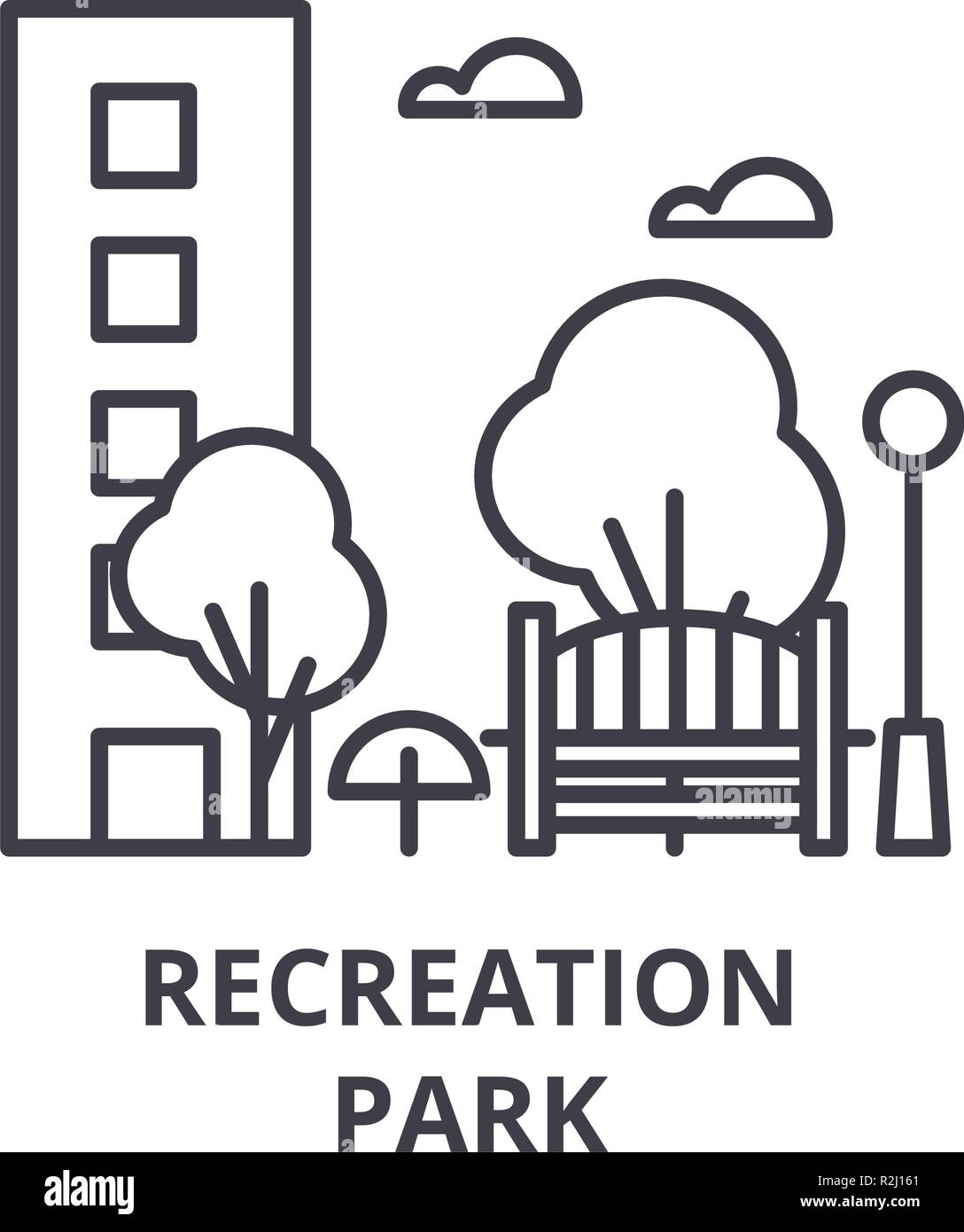 Recreation Park Symbol Leitung Konzept Recreation Park Vector Linear Abbildung Symbol Zeichen Stock Vektorgrafik Alamy