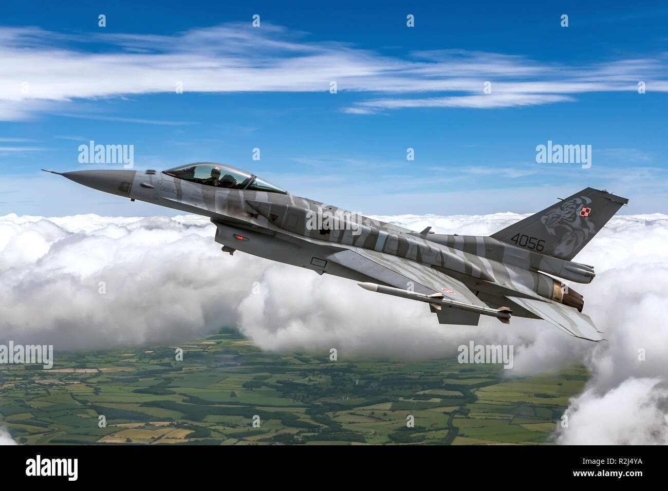 Polish Air Force F-16 Fotografiert im Royal International Air Tattoo (RIAT) Stockfoto