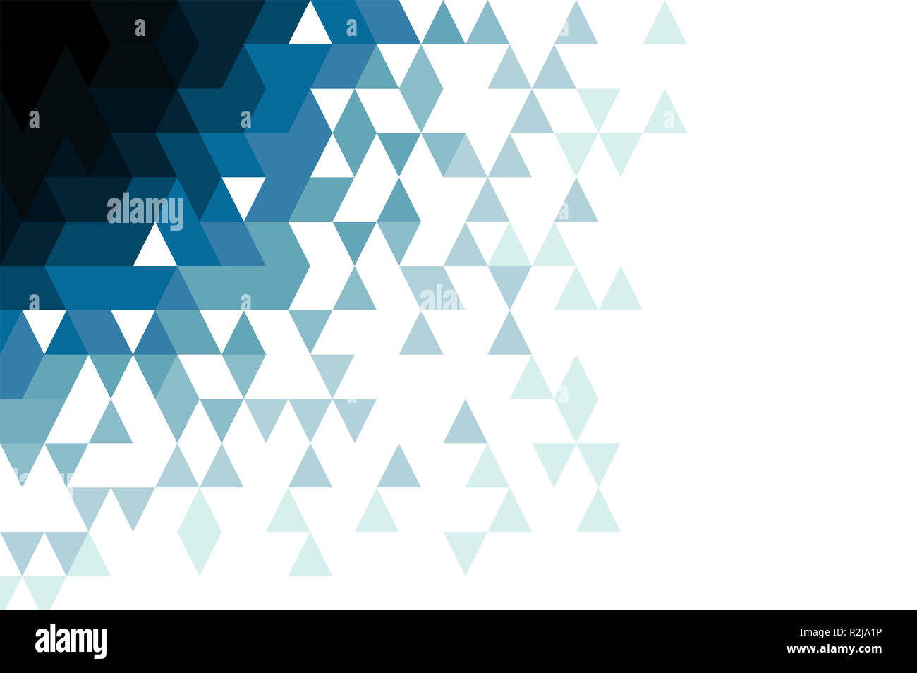 Verblassenden blauen Dreiecke abstract vector Hintergrund Stockfoto