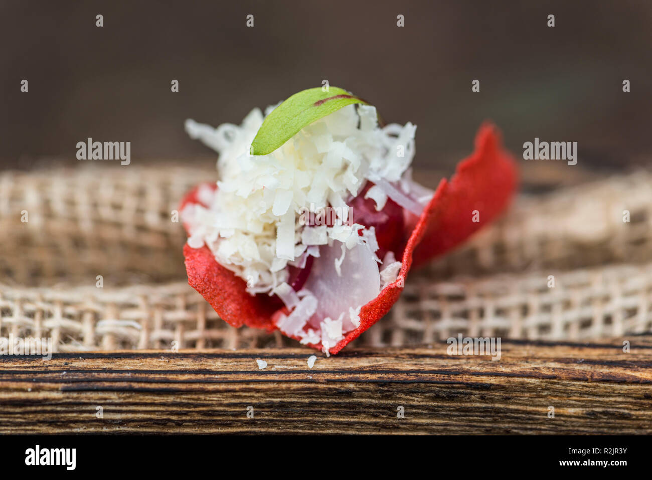 Italien, Südtirol, Alto Adige, Sarntal, Sarnthein, Bad Schörgau, Gourmet Restaurant, ausgezeichnetes Restaurant, appetitliches Essen, close-up Stockfoto