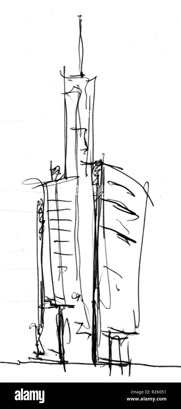 Skyscraper Skizze 1 Stockfoto