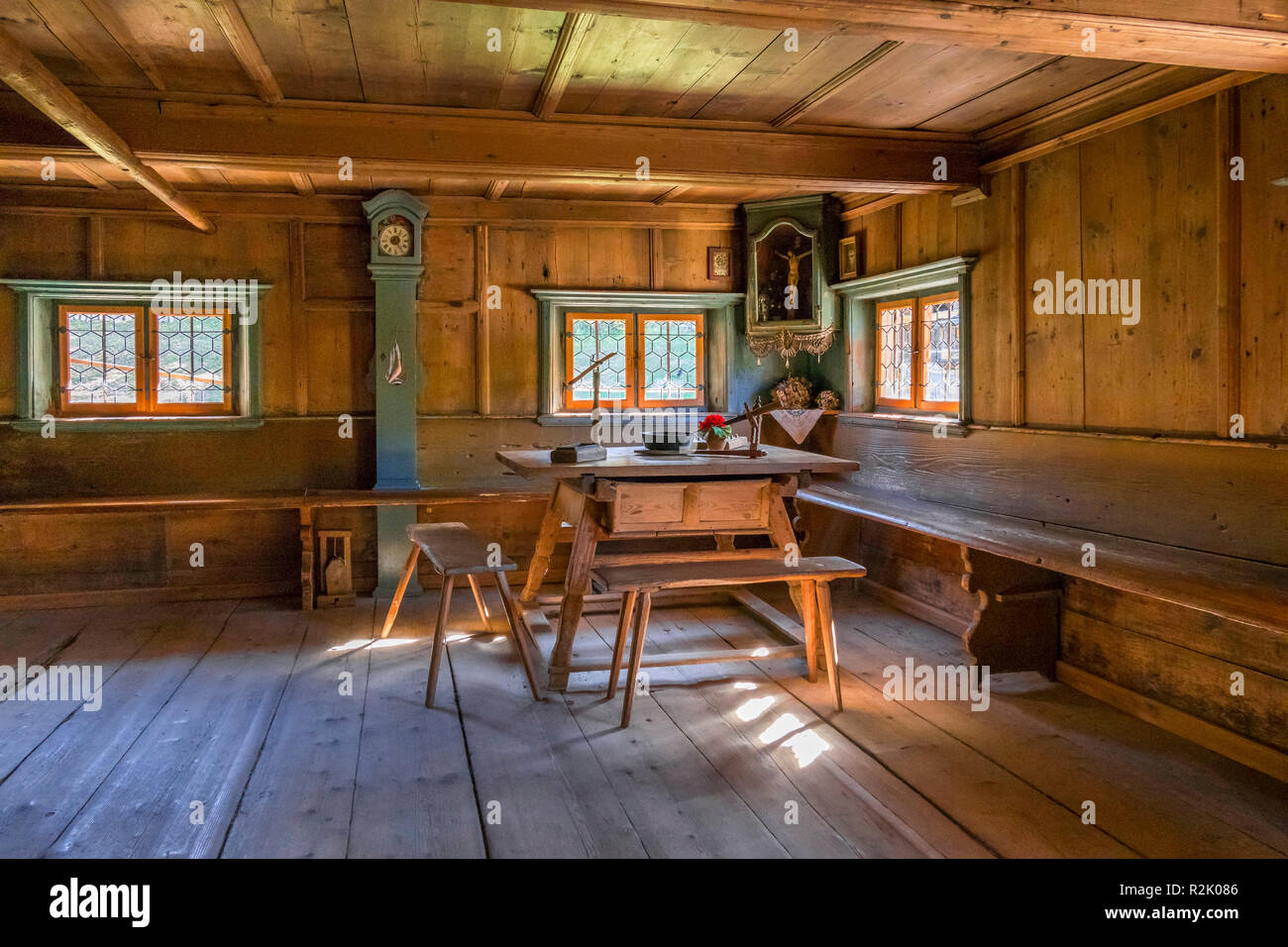 Salon, Markus Wasmeier Bauernhof- und Wintersport museum Schliersee, Oberbayern, Bayern, Deutschland, Europa Stockfoto